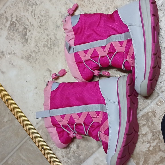 Lands End Barbie Pink Little Girl Boots Squall Mid Winter Snow Outdoor Size 12M - Picture 3 of 4